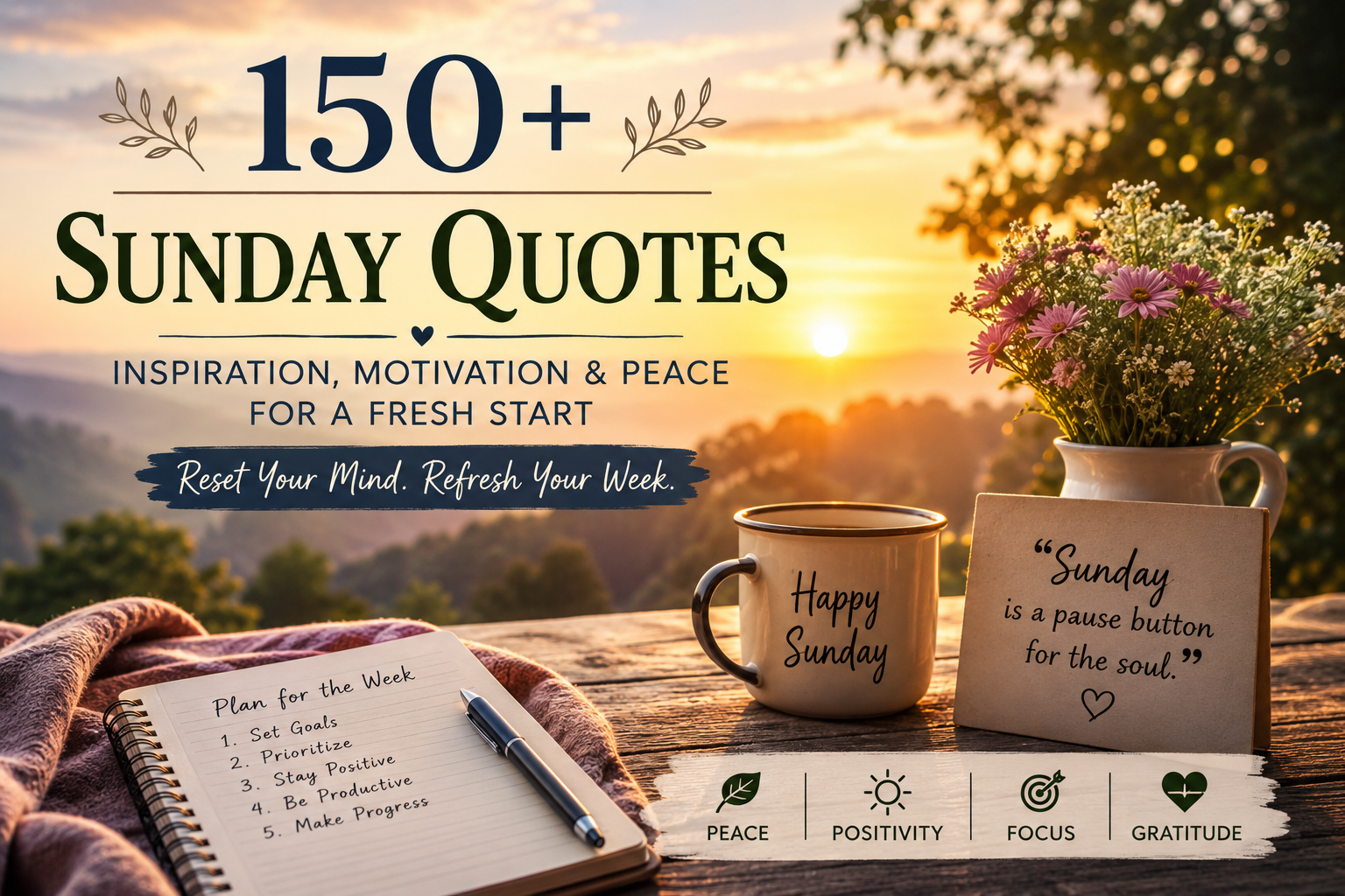 Sunday Quotes powerful ideas to bring peace, motivation, and clarity. Reset your mindset and start your week with energy, focus, and calm