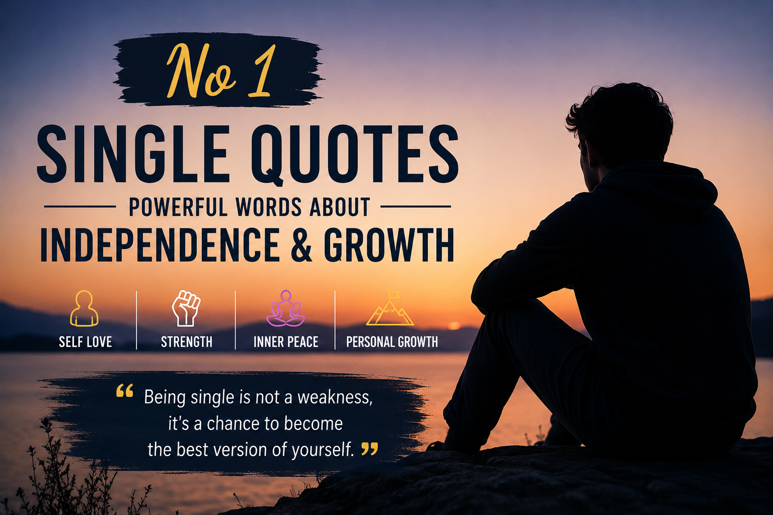 single quotes independence growth motivational image