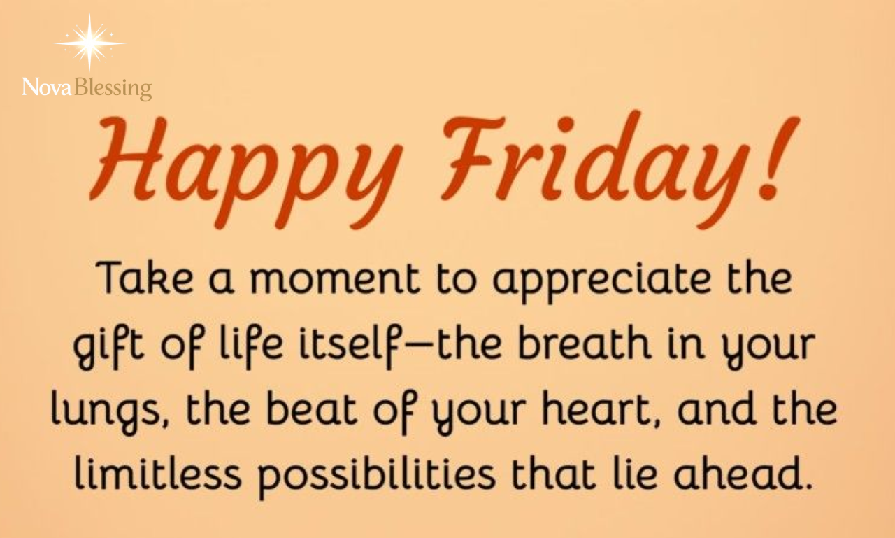 Friday Quotes inspirational text background design for motivation