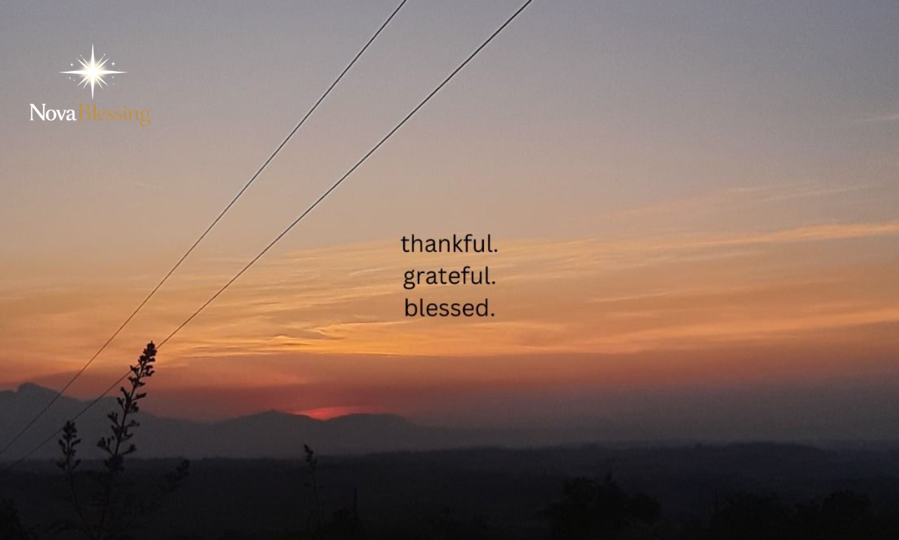Beautiful blessings quotes collection with calming background representing peace, gratitude, and positivity