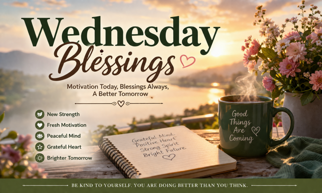 Wednesday Blessings inspirational quote for midweek positivity and motivation