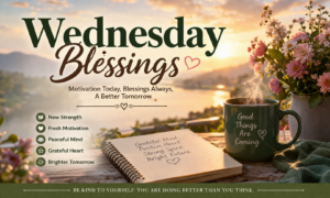 Wednesday Blessings inspirational quote for midweek positivity and motivation